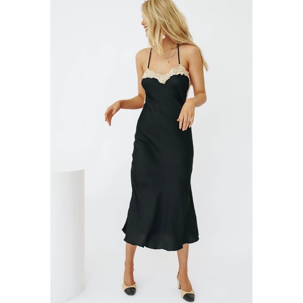 NWT VRG GRL Learn French Slip Midi Dress AUS6/US2